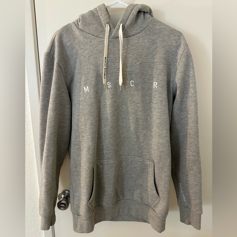 Muscle Republic Gray Hoodie for Men